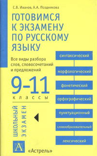 Готовимся к экзамену по русскому языку Все виды разбора слов, словосочетаний и предложений 9-11 классы Серия: Школьный экзамен инфо 7738m.